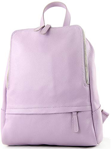 modamoda de - T138 Zainetto da donna in pelle, Viola (lilla.), Medium