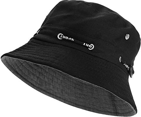 ITODA Bucket Cap Wide Brim Sun Hat UPF50+ Summer Beach Hat Women Men Fishing Hats Sunbonnet Foldable Glacier Cap Lightweight Outdoor Sun Protection Hats for Fishing Hiking Traveling Vocation Black