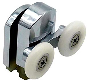 Shower Door Wheels | 23mm, or 25mm | Upper or Lower | Double Roller | ROLL033 (Lower Wheel (25mm))