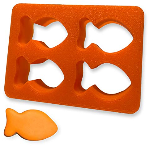Mini Gold Fish Cookie Cutter, Orange Goldfish, Multi 4 Molds in 1, Dough Fondant Fish Shape For Baking Biscuits, Crackers, and Pet Treats