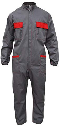 C.B.F. Balducci Group Traje de Trabajo con Multibolsillos Gris Rojo M