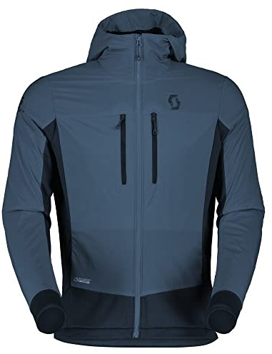 Scott M Explorair Alpha Hoody Blau - Polartec Vielseitige atmungsaktive Herren Hybrid Fleecejacke, Größe S - Farbe Meta