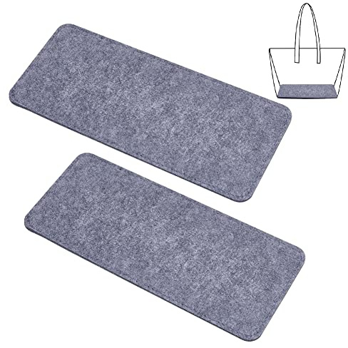 PandaHall 2 piezas moldeadoras de base de bolsa de fieltro, 12x5.16 pulgadas, bolsa de fieltro rectangular negra, parte inferior para bolsa cruzada, bolsa de cuero, cosméticos, 6 mm de grosor