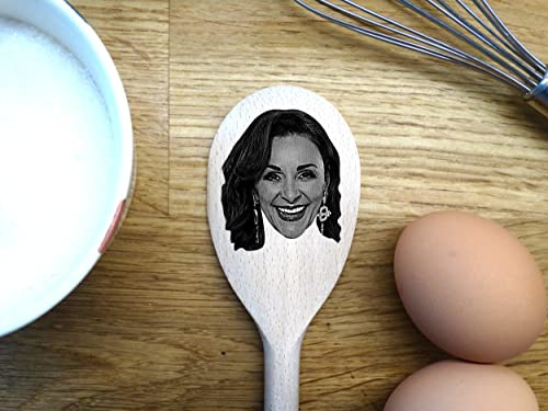 Personalised Shirley Ballas Wooden Spoon – Engraved 30cm Beech Spoon with Custom Text Handle