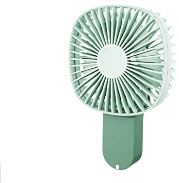 VELLOW 6-Inch Portable Desktop Fan,USB Rechargeable Quiet Air Circulator Oscillating Fans,3 Speed,for Home, Office, Travel, Camping,Outdoor */1697 (Color : Green, Size : Hand held)