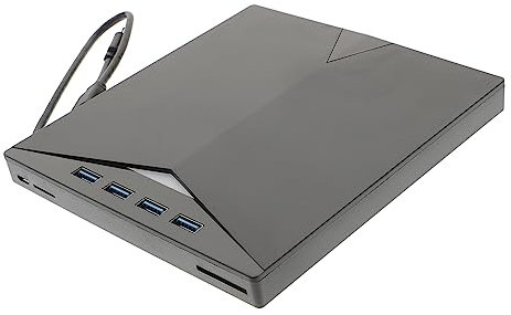 Gadpiparty External Usb Dvd Burner Rewriter Portable Dvd Rom Player for Laptop Compatible for Home Office Use