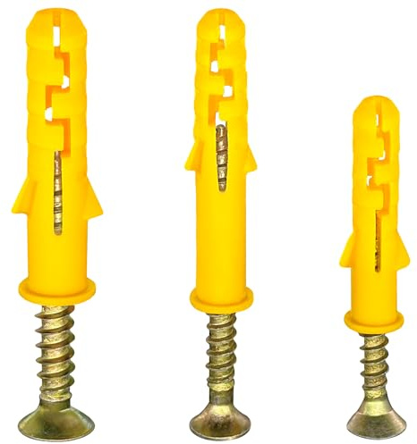 120 PCS Screw and Wall Plug Sets - Self Tapping Screws and Expansion Tube Plugs