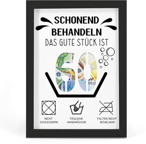 HSDSH 60. Geburtstag Geldgeschenk, Geschenke zum 60 Geburtstag Mann/Frau, Geburtstagskarte zum 60. Geburtstag Schonend behandeln 60, Witzige Geschenkideen zum 60, Geschenke für Freunde, Familie