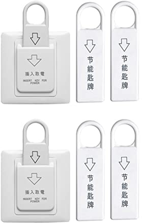 VENOAL 2X High Grade Hotel Magnetic Card Switch Energy Saving Interruttore Inserire Chiave per Alimentazione con 6 Card