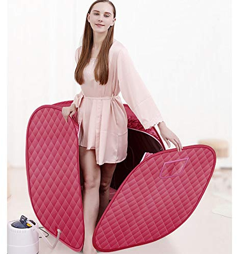 Sauna, Mini Dampfsauna für Zuhause, Tragbare Sauna, Heimsauna mit Fernbedienung, Portable Sauna Raum, Mobile Dampfsauna SPA kann Müdigkeit Lindern, Gewichtsverlust (80 * 80 * 100cm-Rot)