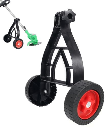 Ruote di supporto per decespugliatore, Ruote ausiliarie Tosaerba, Ruota per decespugliatore, Ruote di fissaggio per tosaerba, Attacco per tagliaerba con rotella per decespugliatore, Supporto per