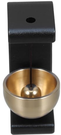 Garneck Saugtür Windspiel Türöffnungsgong Türklingel Windspiel Magnet-Türklingel aus Holz für das Klassenzimmer Kuhglocke n läuten Türharfe Kupfer Black