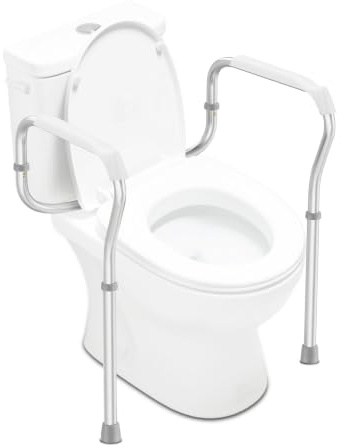 Aufstehhilfe Toilette Höhenverstellbar, Sicherheitsgestelle Für Toiletten, 5-Fach Höhenverstellbare Aufstehhilfe Mit Rutschfesten GummifüßEn, Für Senioren Behinderten Schwangere Frauen(A)