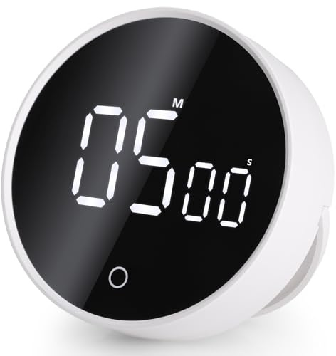 GeeRic Temporizador Digital Cocina, Reloj Temporizador Visuales Digital con Pantalla LED Cronómetro Cocina Temporizadores de Cuenta Atrás Magnético para Deportes Fitness, Hornear