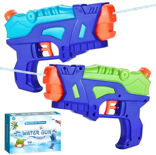 (2 Pack) Water Guns for Kids, Water Pistols Squirt Guns with Trigger | Outdoor Swimming Pool Garden Beach Toys, Best Summer Water Fighting Toys Gifts for Boys Girls, Training Toys for Dogs Cats