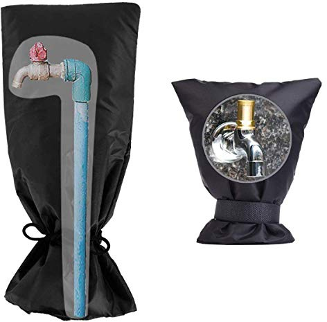 2Pcs Outside Water Tap Cosy Cover Tap Jacket Faucet Socks Insulated Protector for Winter Outdoor Garden Frost Protection