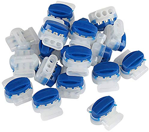 Tianbi Connettore per Cavo da 20 Pezzi Connettori per Cavi Elettrici Aggraffature per Tosaerba Robotizzati per Applicazioni di Irrigazione da Giardino per Esterni 314 Morsettiera