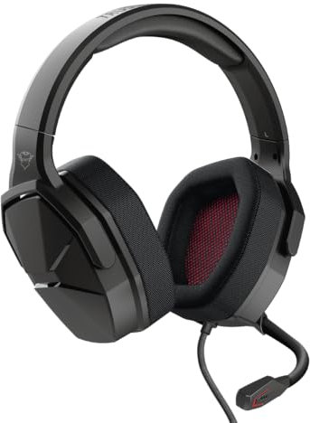 Trust Gaming Cascos GXT 4371 Ward Auriculares Gamer con Micrófono Plegable, Cómodo, Altavoces Activos de 50 mm, Cable Trenzado, para PS4, PS5, PC, Nintendo Switch, Xbox One, Xbox Series X - Negro
