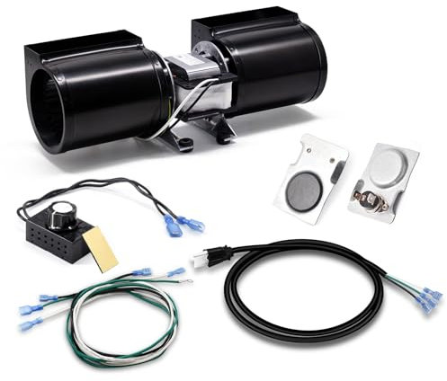 Yiming GFK-160 GFK-160A Kamin-Gebläse-Lüfter-Kit für Heat N Glo, Quadra-Fire, Heatilator, Superior, Majestic, Quadra-Fire 7100, Heat N Glo 6000CLX, SL-750TR Kamingebläse