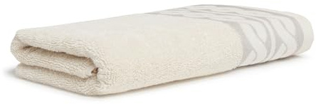 Möve Cosy Knits Chenillebordüre Duschtuch 67 x 140 cm aus 100% Baumwolle, Nature/Cashmere