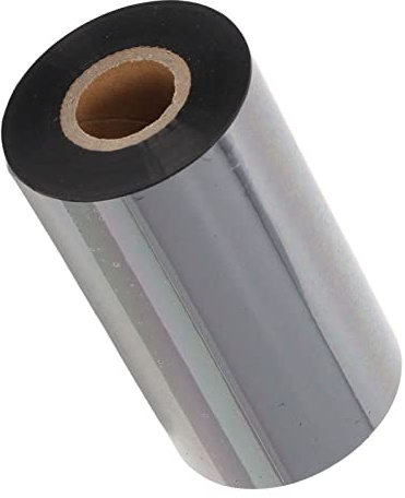 Thermotransfer-Farbband-Etikettenaufkleber, Tintenkartusche Farbband Verbessertes Wachsdrucker-Farbband Barcode-Druckzubehörteil für Drucker(110mmx300m/4.33inx984.25ft)