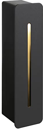 DAWALIGHT Stair Lights Recessed, Rectangle Outdoor Step Wall Lights IP54 Waterproof LED 3W 3000K Indirect Outside Wall Lamps Mains Powered for Corridors Garden, Dark Grey