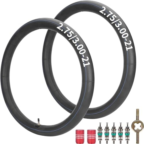 JIAYAN 2er Set 2.75/3.00-21 Schlauch mit TR13 geradem Ventilschaft Ersatz | für 90/80-21 90/90-21 100/80-21 chinesische Dirt Bikes Pit Bikes Trail Bikes