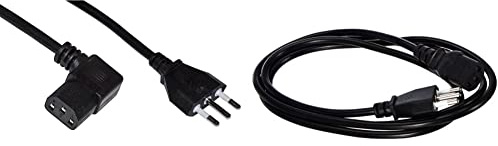 LINK LKIT18D Cavo Alimentazione Spina Italiana TRIPOLARE 10 A - Presa 90 Gradi IEC MT.1.8 & Cavo Alimentazione Spina Italiana TRIPOLARE 10 A. per Computer, STAMPANTI ECC. MT. 1.8, Nero