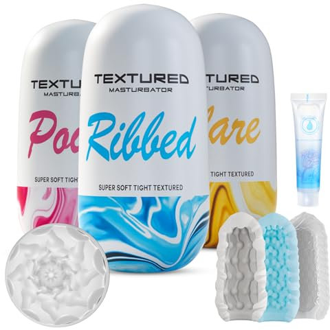 Egg Masturbator Sex Spielzeug für die Männer Solo, Ei Taschenmuschi Masturbieren Mann Silikon Pocket Pussy, 3 Masturbatoren Sexspielzeug Blowjob Toy