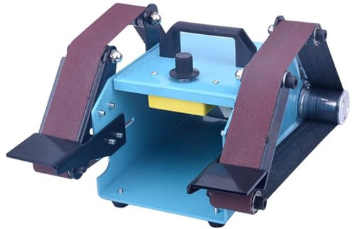 MLYYYDSS 950W Automatic Belt Sander Grinder, Electric Sander Polishing Machine, Double-Ended Bench Belt Grinder for Edge/Wood