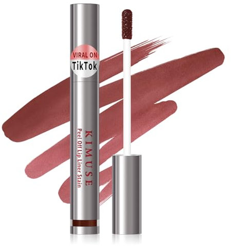 KIMUSE Peel Off Lip Liner Stain, Matita per contorno labbra, Tattoo Rossetto Lunga Durata Lip Liner, impermeabile e rimovibile, sfoderabile, Matte Finish