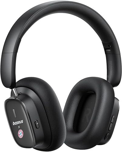 Baseus Auriculares con cancelación de ruido activo con batería de 100 horas, sonido LHDC Hi-Res, reduce el ruido hasta en un 95%, sonido espacial, micrófonos ENC, 0,038 s de baja latencia, auriculares