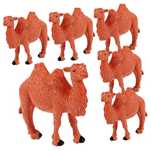 Toddmomy 6stücke Miniatur Kamel Figuren Realistische Wüsten-Camel Tiermodelle Leichte Deko Für Garten Blumen Spielzeuglandschaft Und Kinderzimmer Geschenk