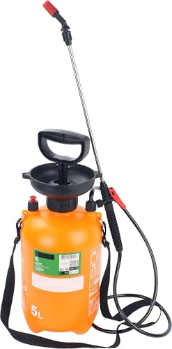 Sprühflasche, Fassungsvermögen 5 l, Edelstahl-Lanze, ideal für Gartenarbeit und Reinigung, robust und einfach zu bedienen