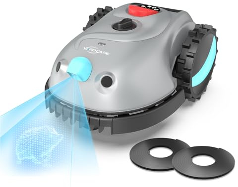YARDCARE V100 Robot Cortacésped, sin límite de Cable, Navegación Visual, Cortacésped a Batería, Batería de Litio 4.0ah, Cortacésped inalámbrico, silencioso y Automático
