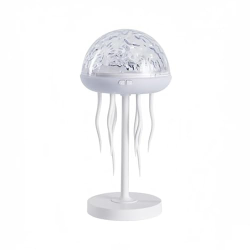 Wastou Jellyfish Lamp，Jellyfish Ocean Wave Projector Night Light ，USB Jellyfish Mood Lamp with with Dancing Tentacles，7 Colour Ceiling Projector Sensory Northern Lights for Bedroom/Gaming Room/Party