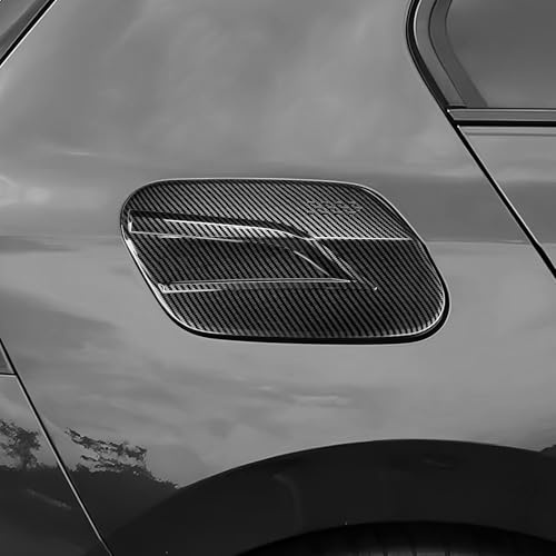 FUEISOF Für VW Golf 8 / Golf R-Line Tankdeckel Abdeckung ABS Carbon Optik & Schwarz Tankklappe Schutz Blende 2020–2025 (Karbon Look)