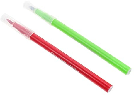 VICASKY 2pezzi Penna Pennarello Alimentare Punta Fine Per Decorare Torte Rosso Verde Marcatore Commestibile Per Dolci Biscotti e Pasticceria Penna Da Forno Leggera e Pratica Per Disegni Pr
