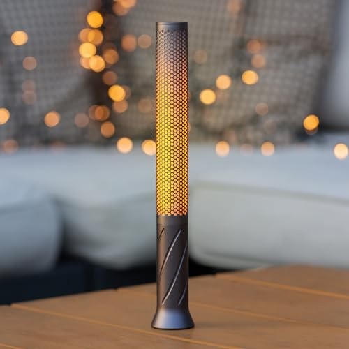 phonar LED Tischlampe Wiederaufladbar Kabellos 2600 mAh, Moderne Flammenfreie Tragbare Kerzenlampe mit 2 Lichtmodi Warm, Dimmbar, für Zuhause, Schlafzimmer, Außenbereich, Restaurants und Bars