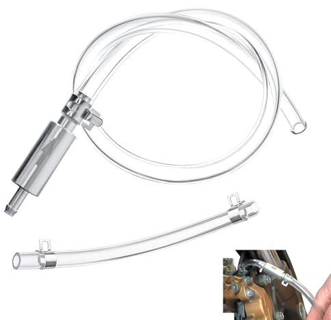 Kit de Purge de Frein Moto et Voiture avec Valve Antiretour Unidirectionnelle, Tuyau Résistant à la Corrosion pour Système de Frein Hydraulique, Outil de Purgeur Facile pour Moto, Vélo, Automobile