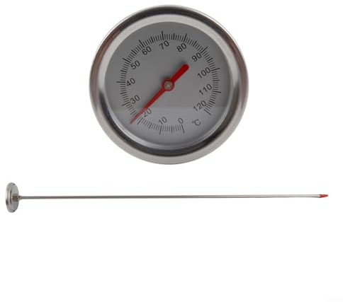 Thermomètre à compost et sol en acier inoxydable avec sonde de 50 cm pour mesurer précisément la température Celsius et Fahrenheit