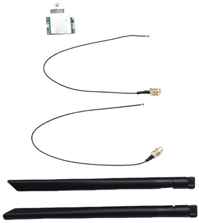 Jectse Tarjeta Inalámbrica WiFi 6E, NGFF M.2 1800Mbps Adaptador de Red para PC Bluetooth 5.2 de Doble Banda con Antena Dual de 8DB, Compatible con Computadoras Portátiles 10 11