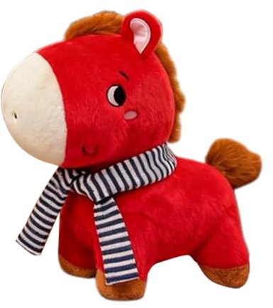 2026 Hästens År Mjukisdjur Maskot Röd Lyckosymbol, Häst Med PP Bomull 25 Eller 33 Cm, Dekoration Kinesiskt Nyår Vårfestival Present