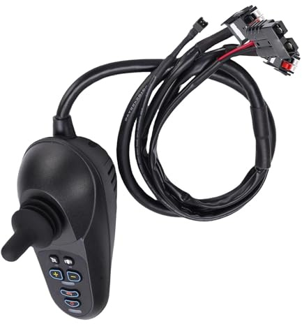YDuupxe Elektrischer Stuhl-Joystick-Controller, 50-A-Hall-Joystick mit EABS-Rampenhalterung für Rollstühle und Mobilitätsgeräte Im Innenbereich