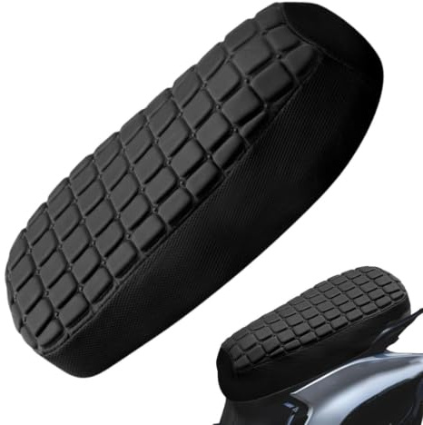 Wuquei Cojín para asiento de motocicleta, almohadón para asiento de motocicleta, cojín transpirable | Almohadón transpirable y amortiguador para motocicleta para viajes largos cómodos
