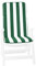 Cojín universal de tejido de algodón, mullido, para para tumbona de piscina, playa o jardín, modelo Ibiza, VERDE