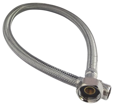 SOMATHERM FOR YOU - conectar la manguera de atención médica masculina 15/21 (1/2) - tuerca girando a la derecha femeninos 12/17 (3/8) - Longitud 30 cm - DN8