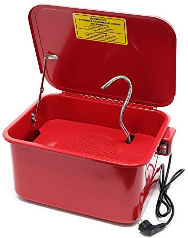 Wiltec Teilewaschgerät 13L aus Stahl 470x360x250mm Teilereiniger mit Pumpe inkl Kleinteilewanne Teilewaschbecken Teilewäscher Waschbecken