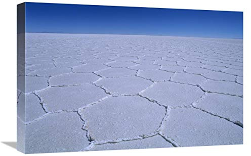 Global Gallery Fasce di cristallizzazione Esagonale in Salar de Uyuni saliera, Bolivia-Canvas Art-24x16