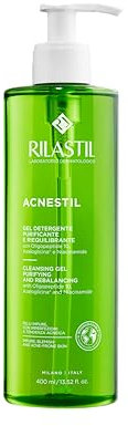 Rilastil Acnestil Gel Detergente, Purificante e Riequilibrante per Pelli Miste, Grasse e con Tendenza Acneica, Confezione 400ml